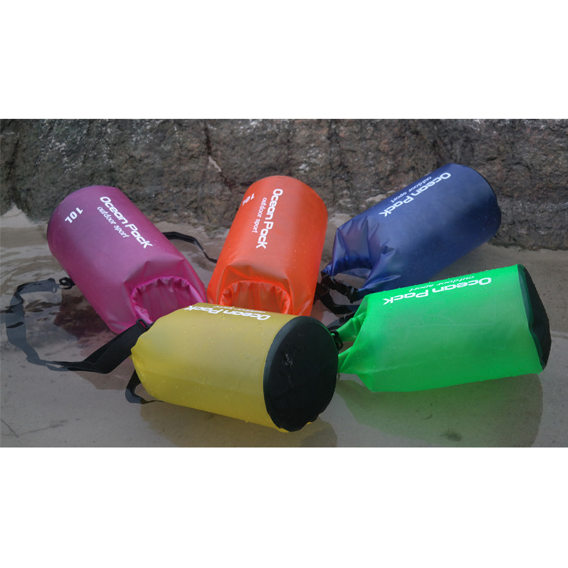 15l Durchscheinender PVC Wasserdichtem Eimerbeutel Schwimmen Schwimmend Trockener Sack - Gelb