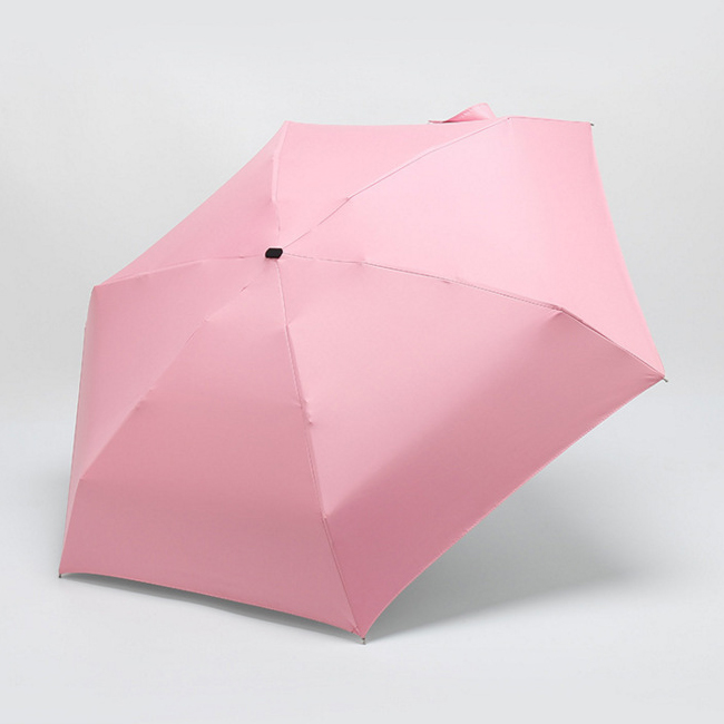 Mini Parapluie Étanche Portable Super Léger Avec Protection UV - Rose