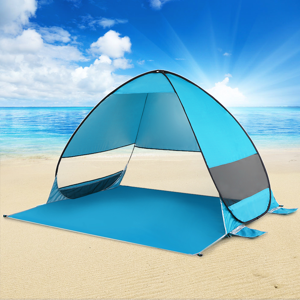 Tenda da Spiaggia Pop-up Automatic Tenda Open Camping Anti-UV Sun Shade - Arancia