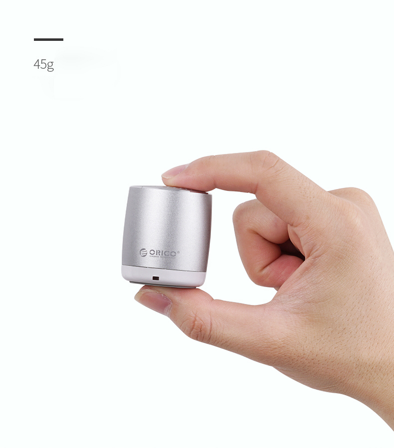 ORICO BS16 Mini Pocket Bluetooth Wireless Speaker with Mic - Silver