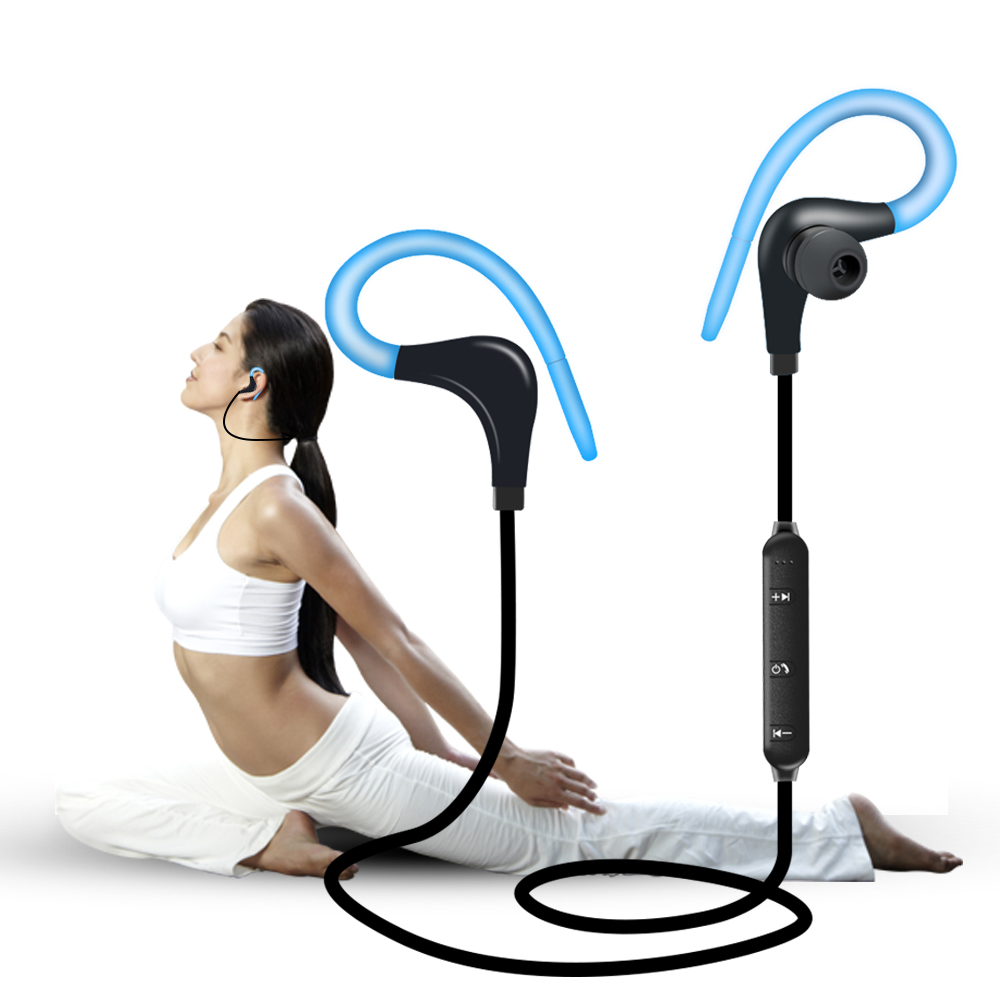 Drahtlose Bluetooth-Kopfhörer-Headset-Sport-Ohrhörer - Schwarz