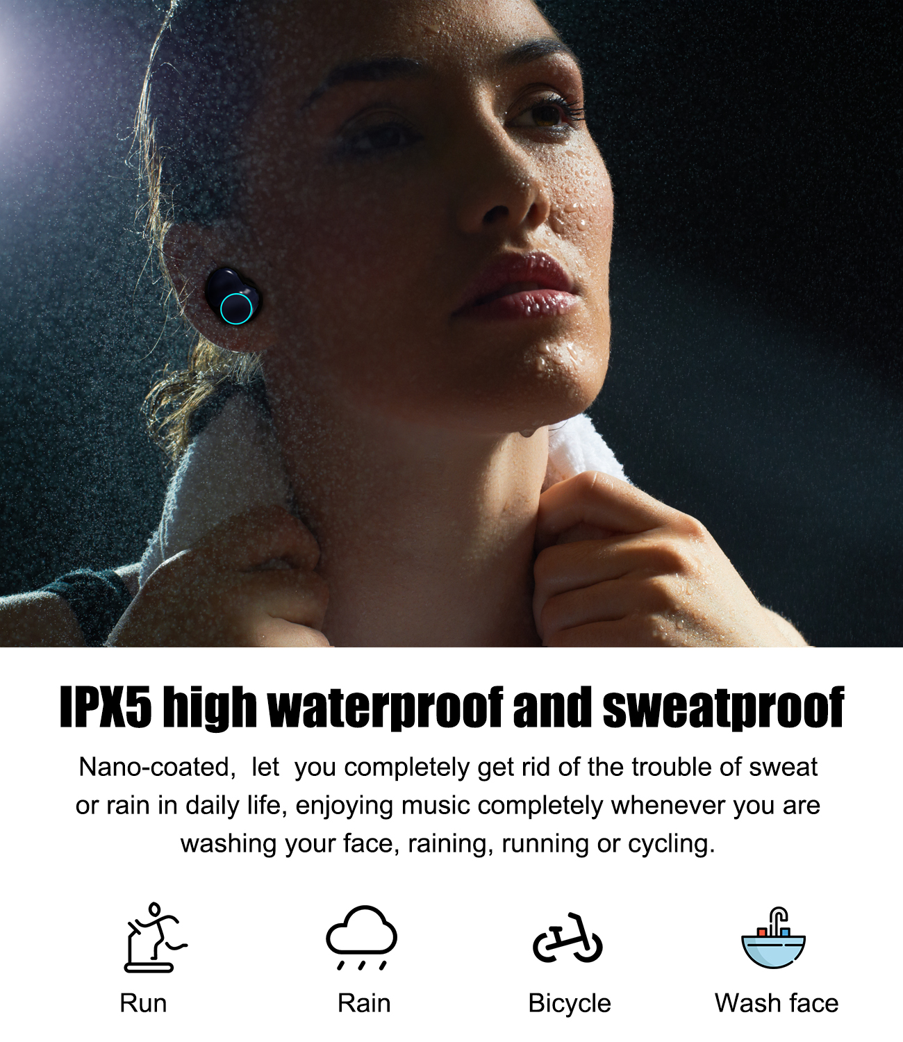 T3 TWS True Wireless Mini Earbuds Headset Bluetooth 5.0 Earphones IPX5 Waterproof with Charging Box-15