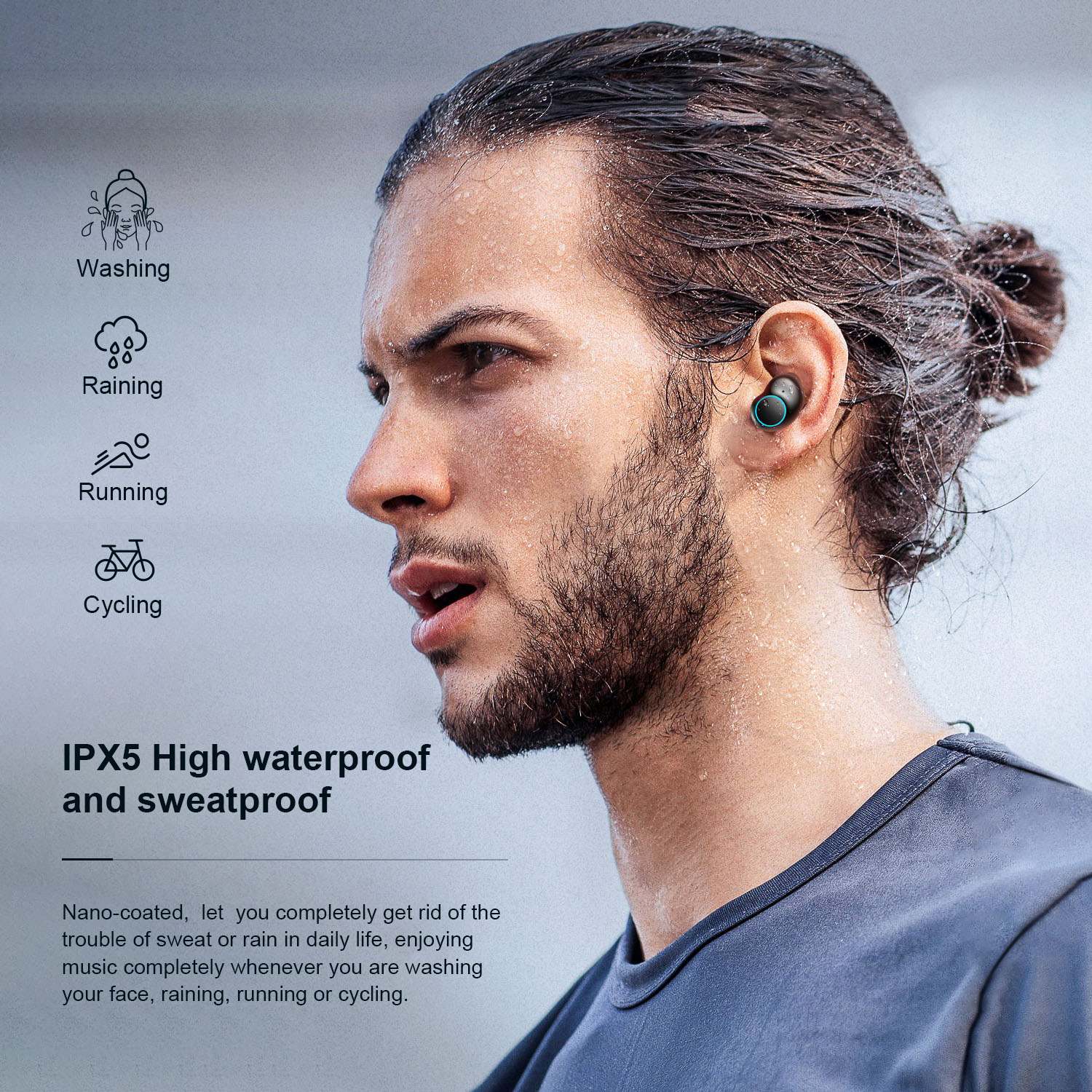 T3 TWS True Wireless Mini Earbuds Headset Bluetooth 5.0 Earphones IPX5 Waterproof with Charging Box-6