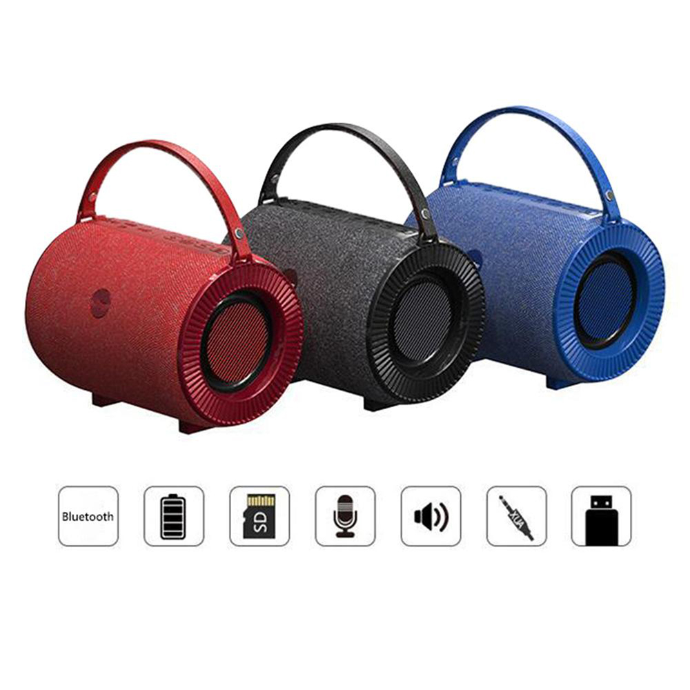 Tissu Oneder V3 Carte Bluetooth Sans Fil Sans Fil Stereo Bass Cadeau Creative Mini Haut-parleur - Le Noir