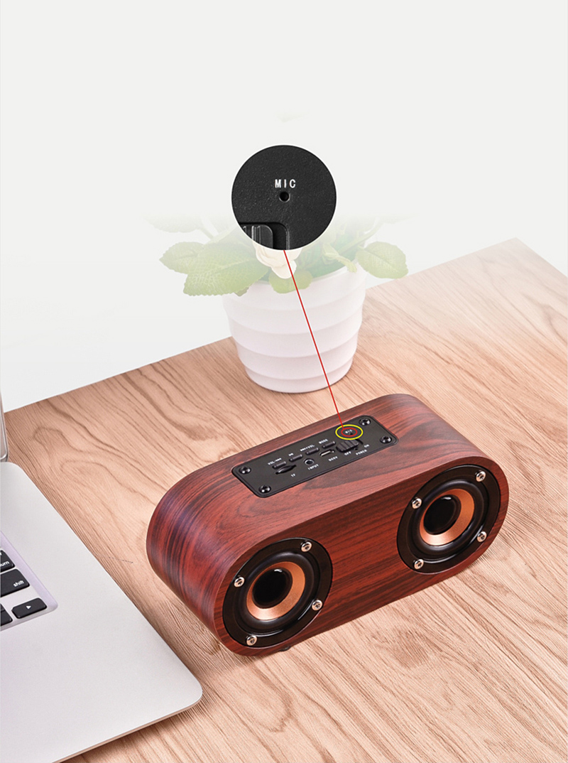 Q8 Bluetooth Dual Hord Wireless Speaker Subwoofer Поддержка TF Aux Handsfree Stereo Call - Красный