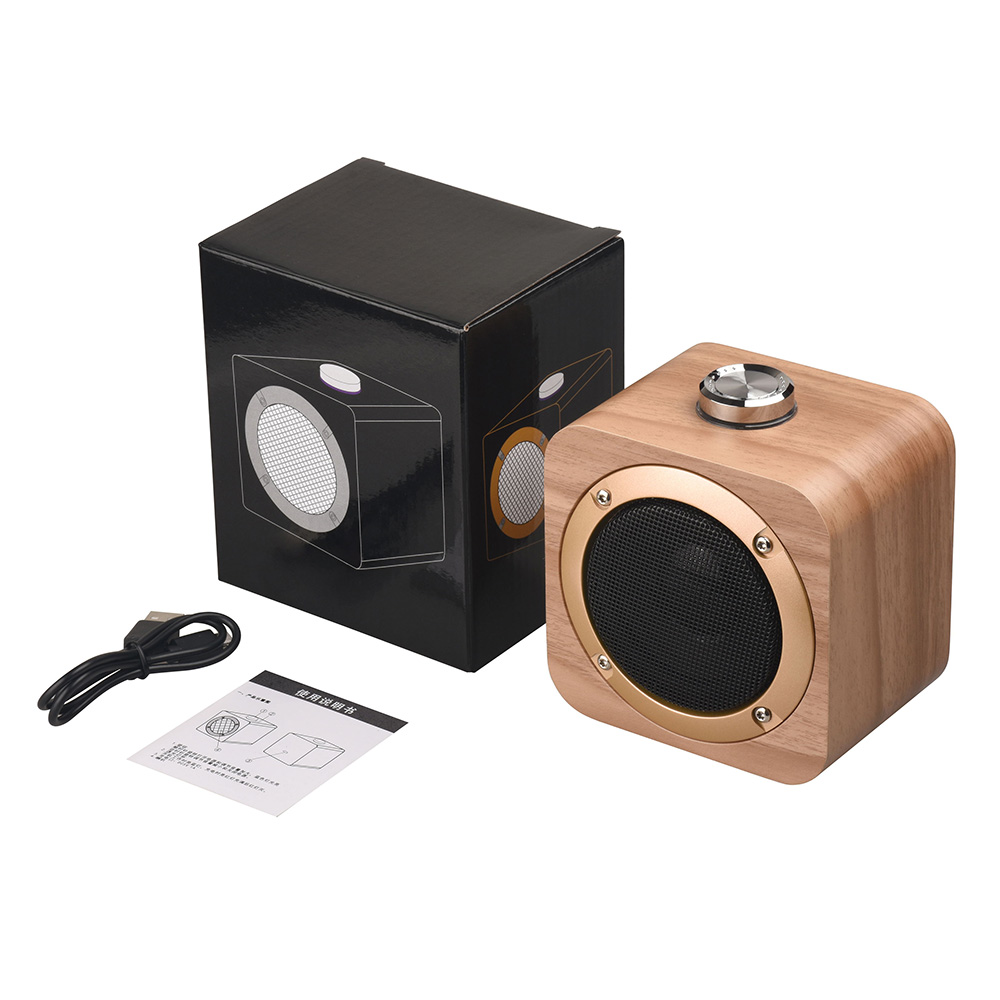 Q1B Wooden Wireless Bluetooth Bluetooth Bass HD Deep Bass Hifi Caja de Música de Sonido Estéreo