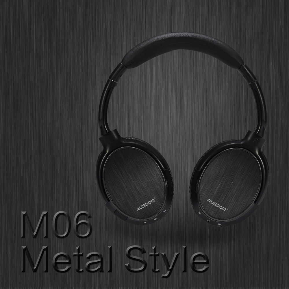 36Pcs/Lot AUSDOM M06 High Fidelity Over-ear Bluetooth Headphone with Microphone-2