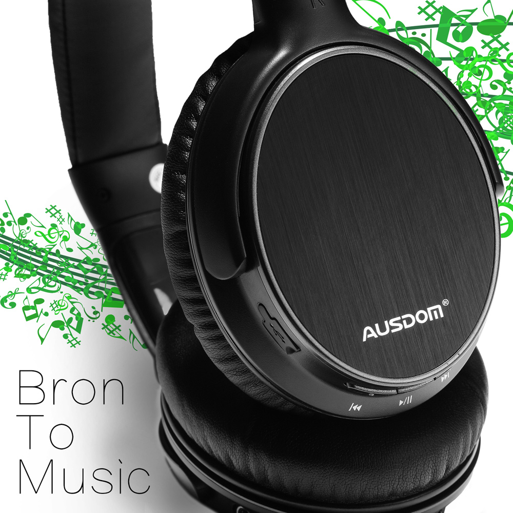 36Pcs/Lot AUSDOM M06 High Fidelity Over-ear Bluetooth Headphone with Microphone-3