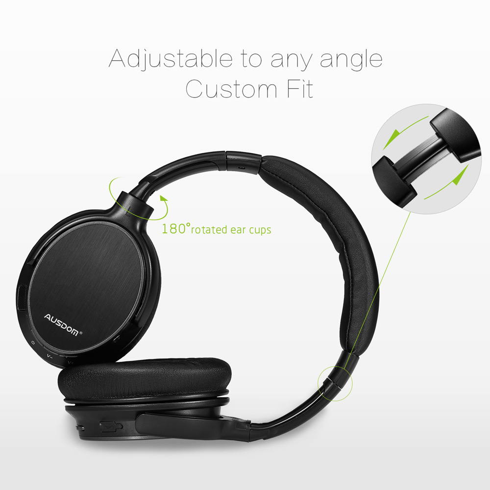 36Pcs/Lot AUSDOM M06 High Fidelity Over-ear Bluetooth Headphone with Microphone-4