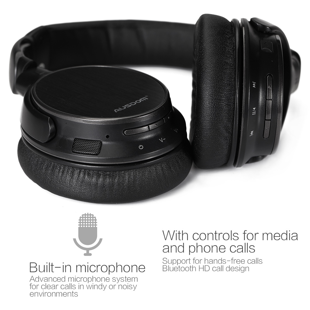 36Pcs/Lot AUSDOM M06 High Fidelity Over-ear Bluetooth Headphone with Microphone-7