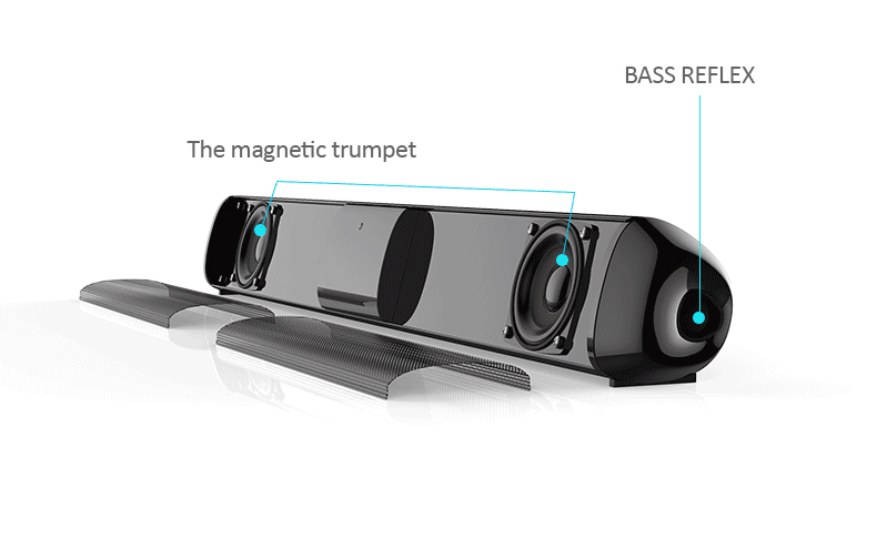 Телевизионный Звуковой Бар Wireless Bluetooth 5.0 Subweer Subwoofer Stereo Dinker