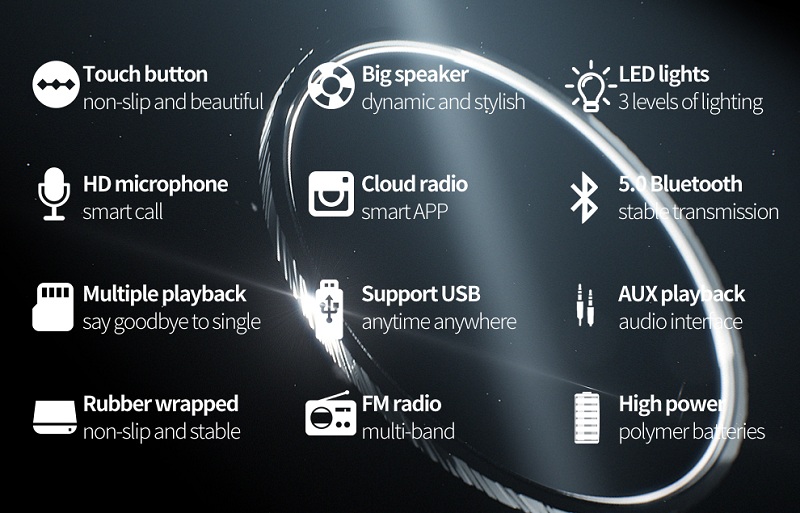 Zealot A2 Портативный Беспроводной Bluetooth-динамик Открытый Водонепроницаемый FM Музыкальный Сабвуфер С Фонариком - Зеленый