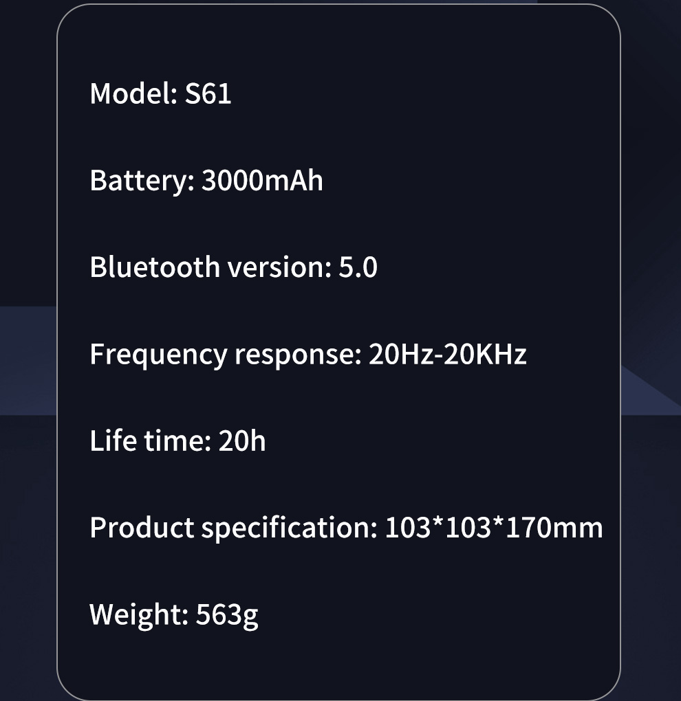 ZEALOT S61 Портативный Беспроводной Динамик Открытый Bluetooth Вызов Стерео Музыкальный Сабвуфер