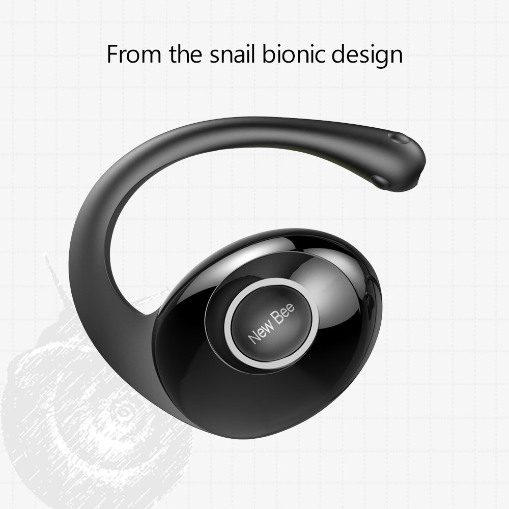 NEW BEE NB7 Snail Wireless In-Ear Bluetooth Earphone Neckband Sport Headset With Mic (CE/FCC/RoHS) - Black-13