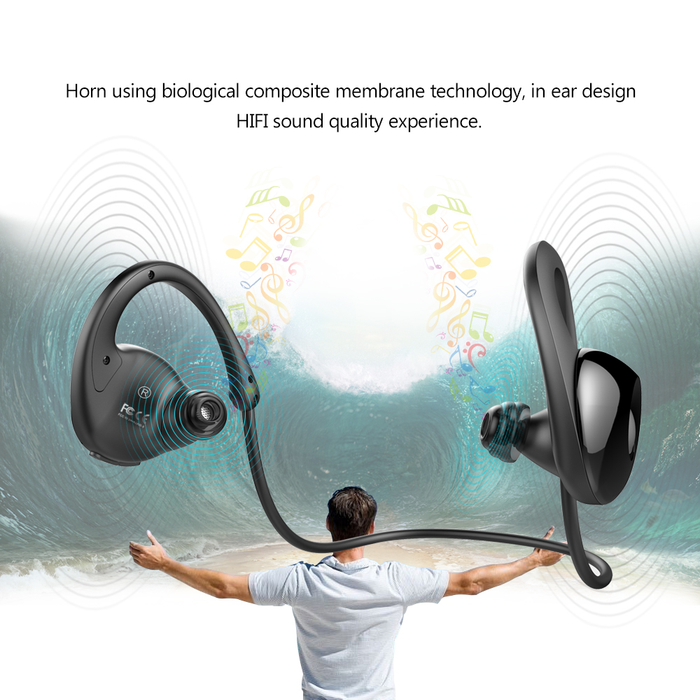 NEW BEE NB7 Snail Wireless In-Ear Bluetooth Earphone Neckband Sport Headset With Mic (CE/FCC/RoHS) - Black-14
