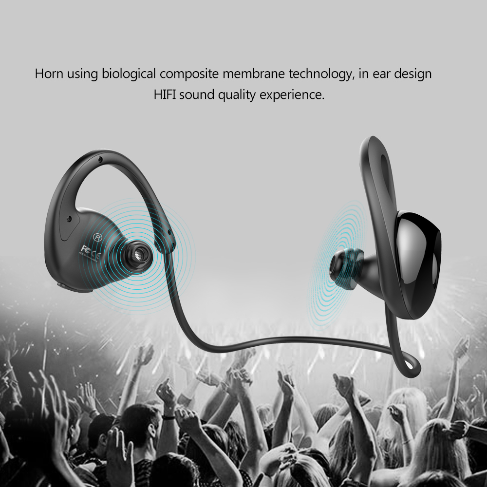 NEW BEE NB7 Snail Wireless In-Ear Bluetooth Earphone Neckband Sport Headset With Mic (CE/FCC/RoHS) - Black-15