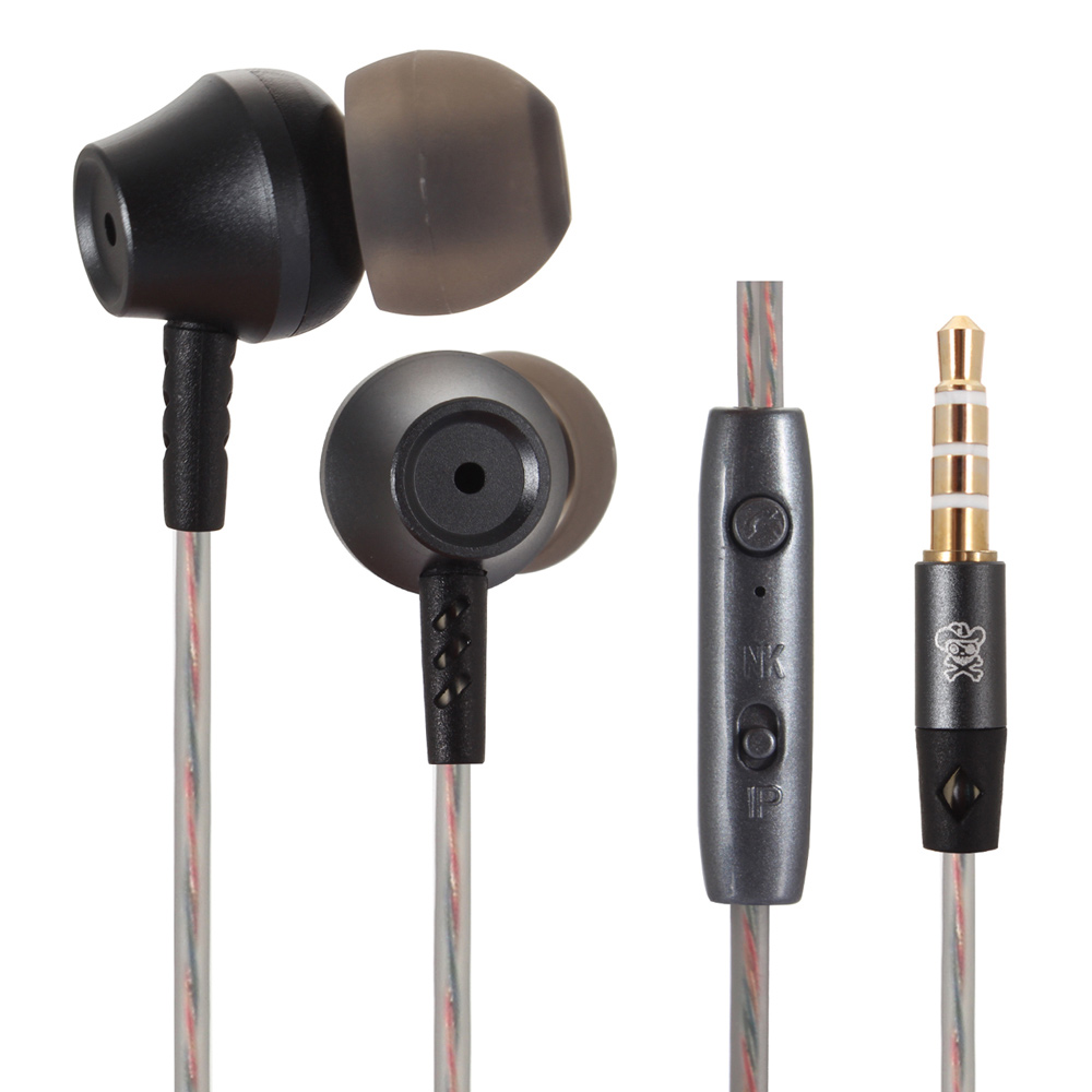 HAT PRINCE 3.5mm In-ear Headphone Earphone with Remote and Mic for iPhone Samsung - Black-1