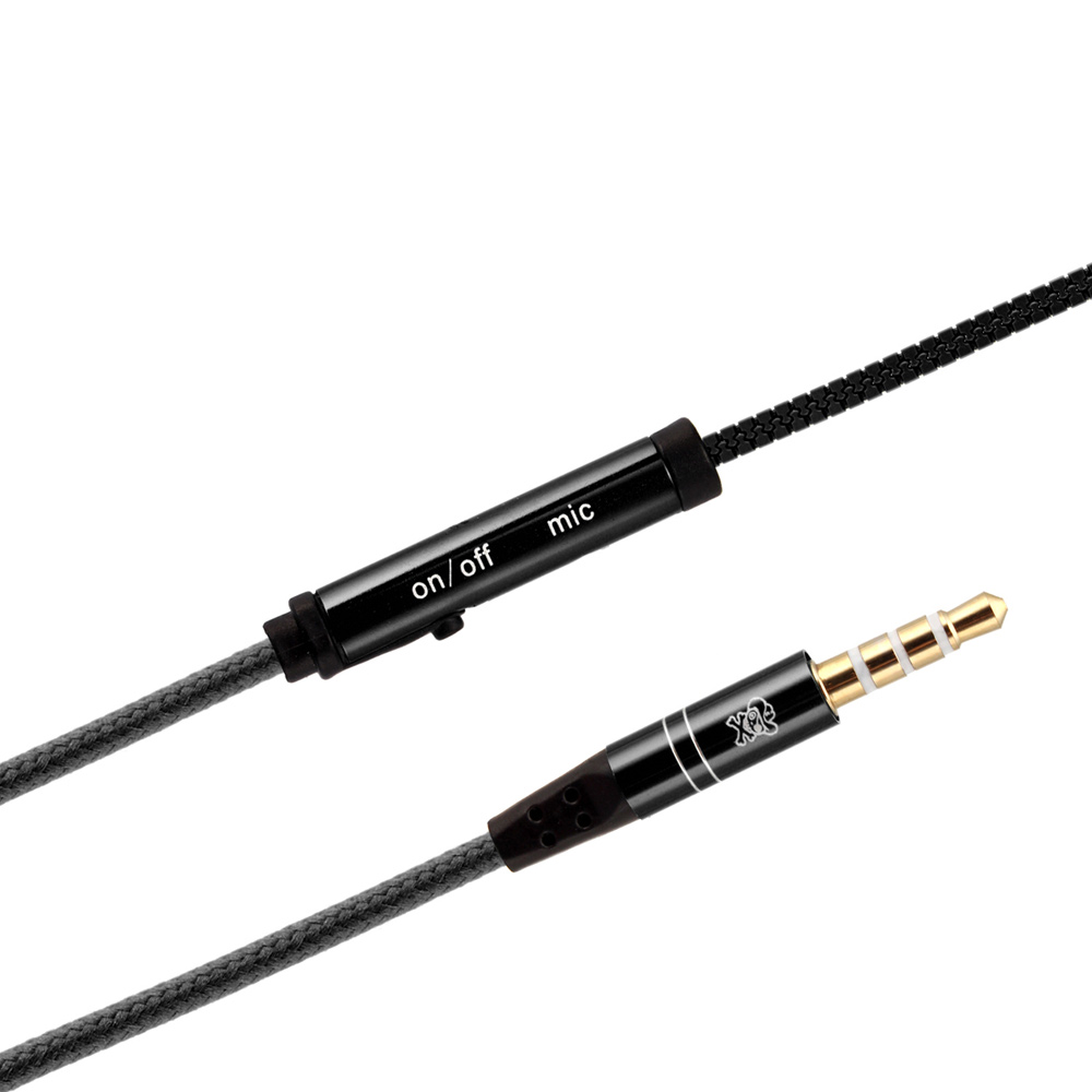 HAT PRINCE Zipper Shape 3.5mm In-ear Earphone Headset with Mic for iPhone Samsung - Black-3