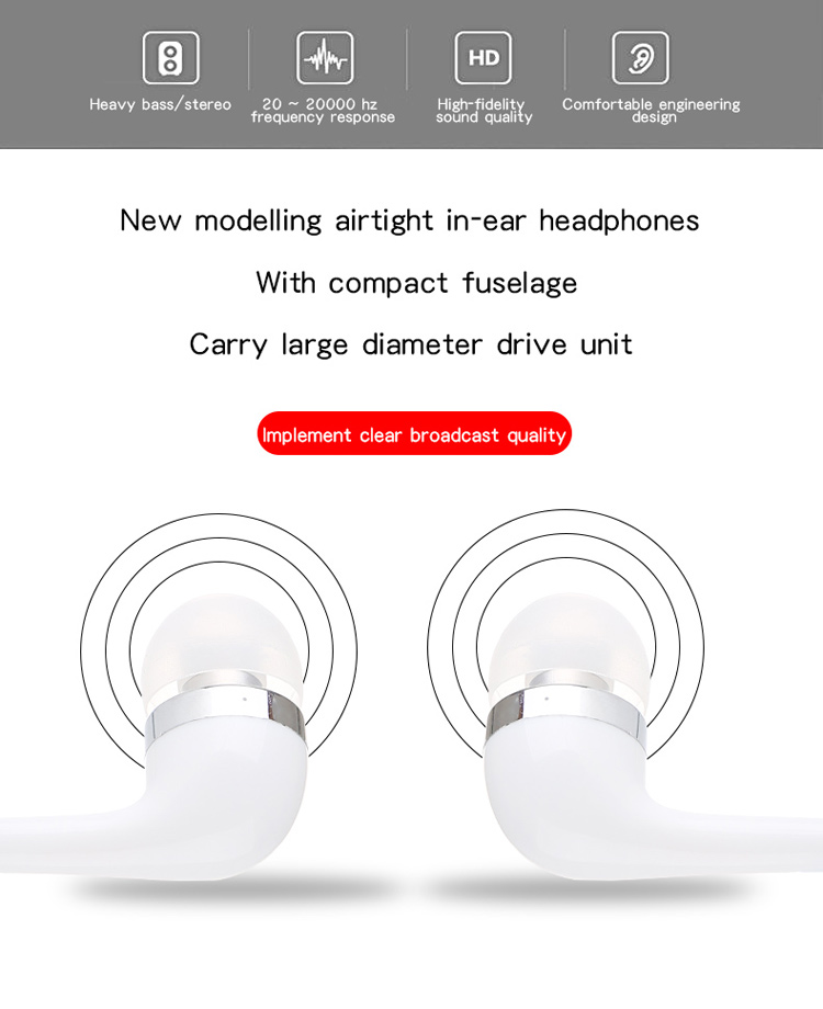 ZUOQI H202 3.5mm In-ear Hands-free Earphone Headset for iPhone Samsung Huawei HTC-2
