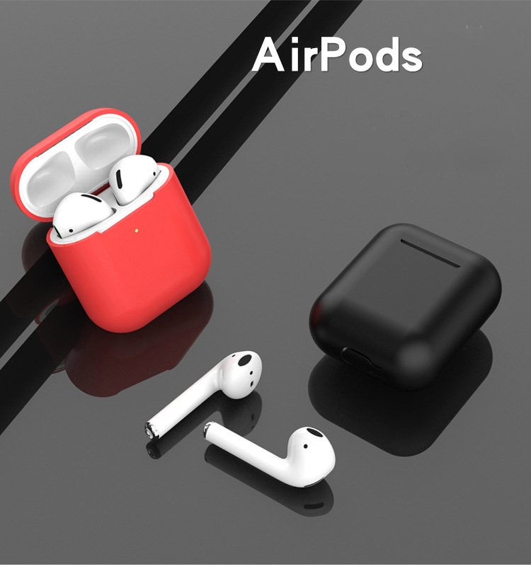 Étui en Silicone Souple Pour Apple AirPods Avec Cas de Charge Sans Fil (2019) - Vert Foncé