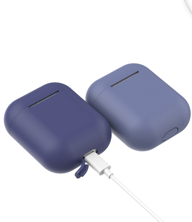 Weiches Silikongehäuse Für Apple AirPods Mit Drahtloser Ladekoffer (2019) - Dunkelgrün