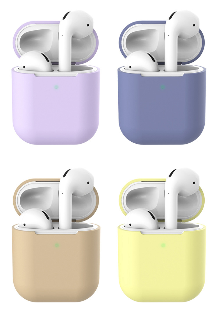 Case de Silicona Suave Para Apple AirPods Con Caja de Carga Inalámbrica (2019) - Verde Oscuro