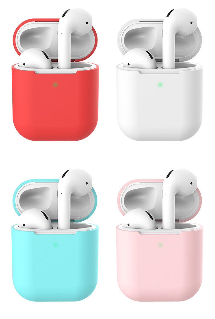 Мягкий Силиконовый Корпус Для Apple Airpods с Беспроводной Зарядкой (2019) - Темно-зеленый