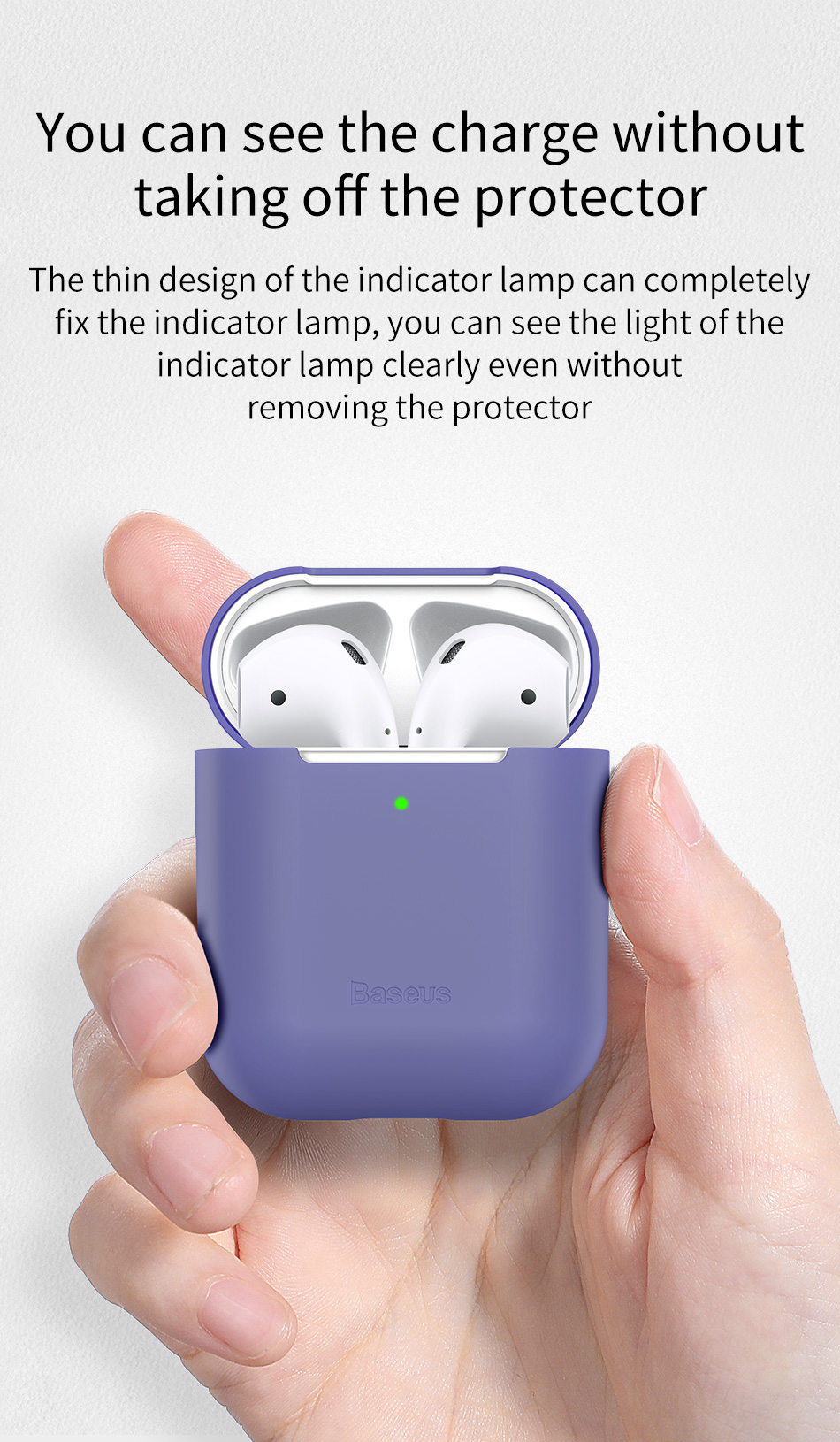 Custodia Protettiva In Silicone Ultrasottile Baseus Per AirPods Con Custodia Di Ricarica (2016) / AirPod Con Custodia Di Ricarica (2019) - Grigio