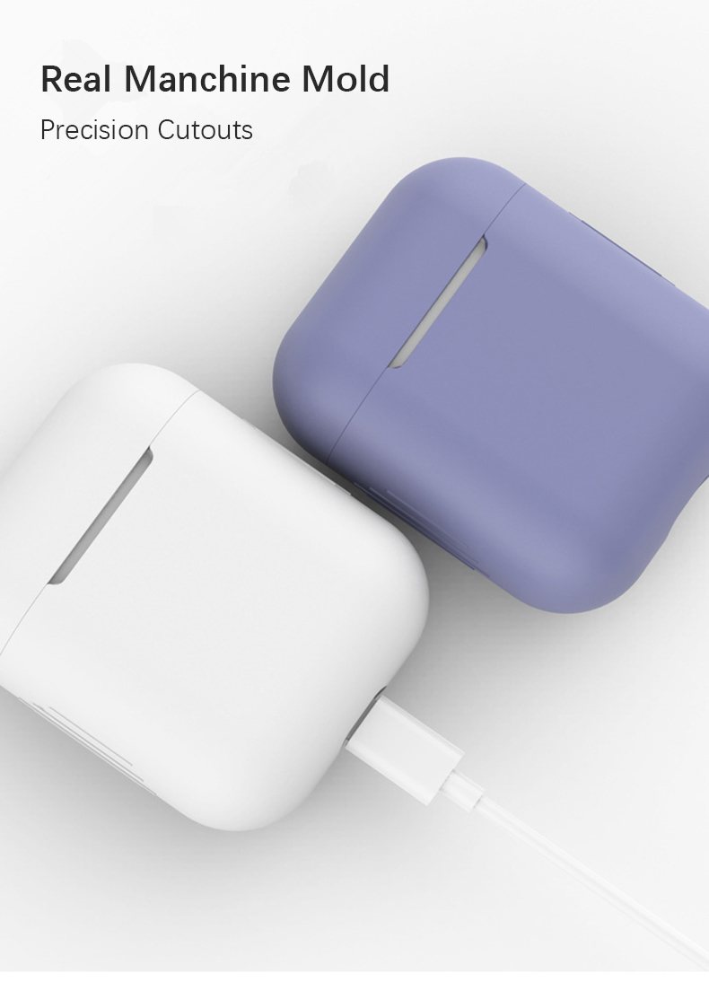 Silicone Bluetooth Écouteur De Chargement Couverture Coque De Protection Pour AirPods Apple Avec Étui De Charge (2019) / Avec Cas De Charge Sans Fil (2019) / Avec Cas De Charge (2016) - Rose Clair