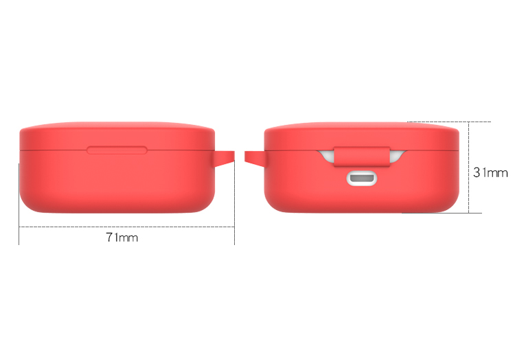 Custodia Protettiva In Silicone A Colori Solido Per Xiaomi Mi Airdots Youth Edition / Airdots Redmi. - Nero