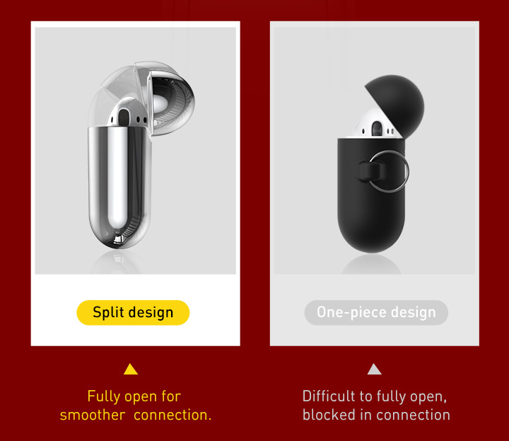 Bao Silicone chống trầy xước, có móc khoá dùng cho Airpods 22 100300279D-12