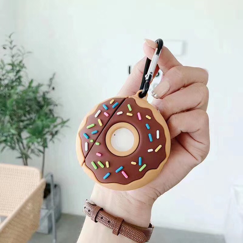 Donuts Creativos Forma Auriculares De Silicona Funda Para Apple AirPods Con Caja De Carga Inalámbrica (2019) / Airpods Con Caja De Carga (2019) / (2016)