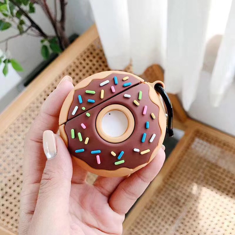 Creative Donuts Shape Silicone Earphones Case for Apple AirPods with Wireless Charging Case (2019)/AirPods with Charging Case (2019)/(2016)-8