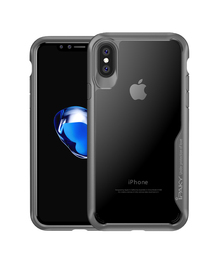 Custodia Per Telefono Ibrido Ipaky Anti-drop PC + TPU Per Iphone X/XS 5.8 Pollici - Nero