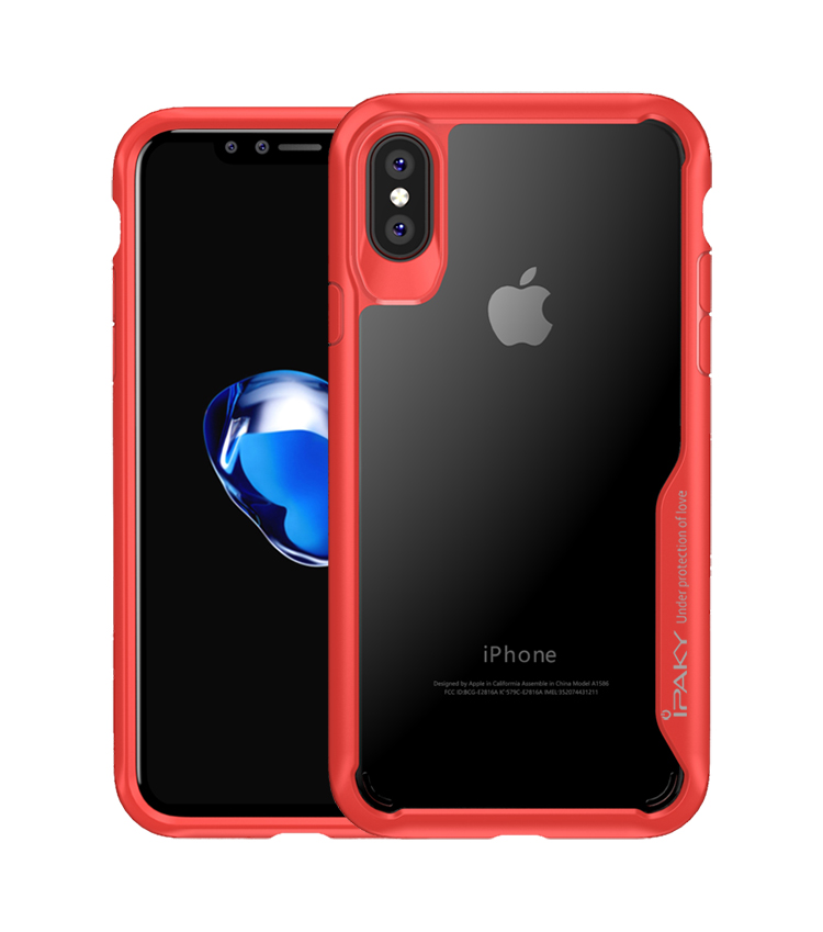 Ipaky Anti-drop PC + TPU Hybrid Phone Case Pour Iphone x / xs 5.8inch - le Noir