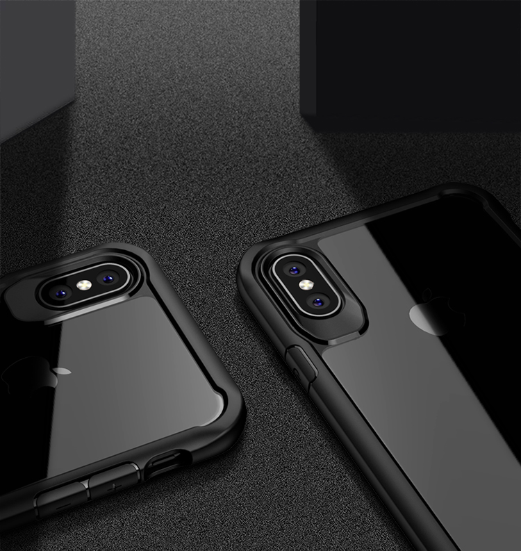 IPAKY Anti-drop PC + TPU Caso Híbrido Para Iphone X/XS 5.8innch - Preto