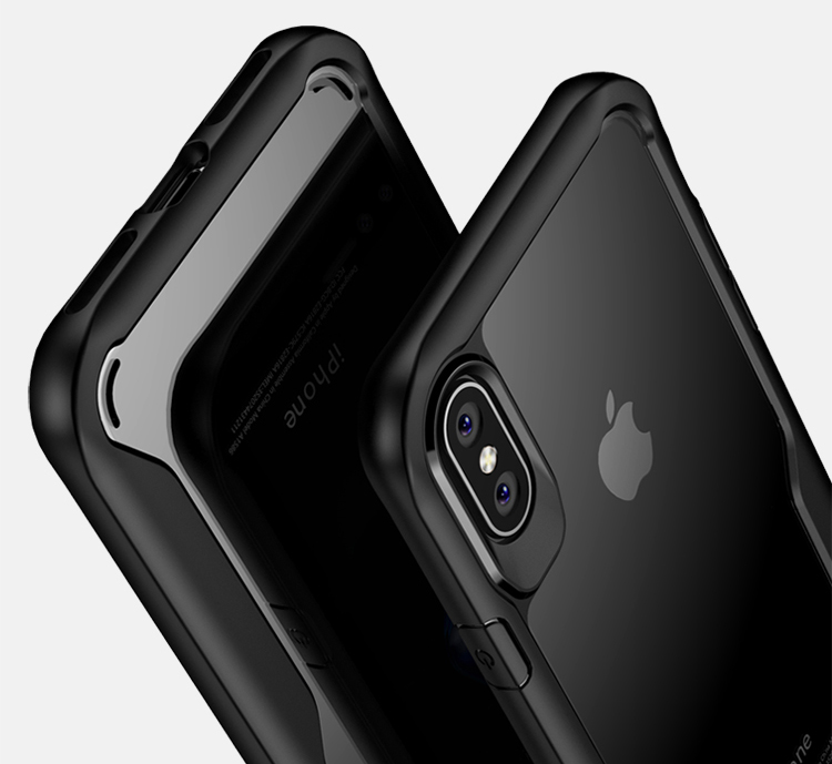 IPAKY Anti-drop PC + TPU Caso Híbrido Para Iphone X/XS 5.8innch - Preto