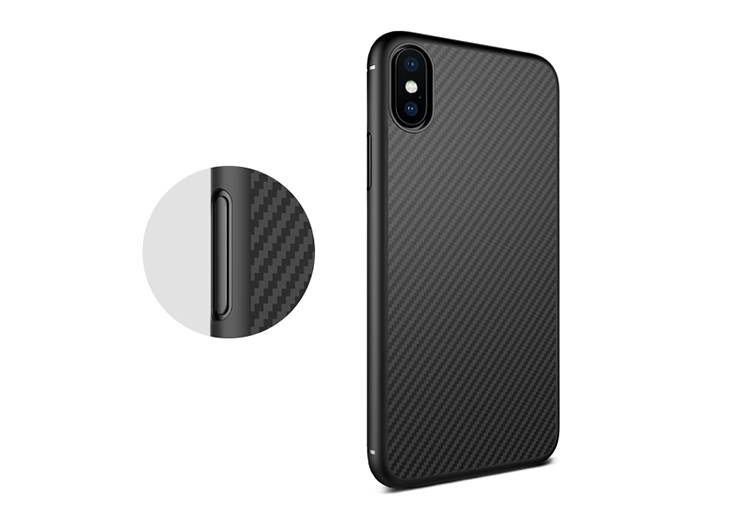 Nillkin Synthetic Fibre Hard Plastic Case Для Iphone X/XS Аксессуары Для Мобильных Телефонов - Черный