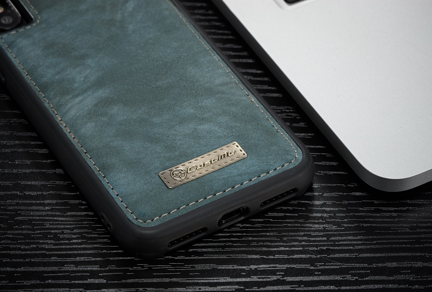 Caseme Vintage PU Leather Desmontable 2 en 1 Billetera Múltiple Billetera Cubierta de la Portada de Teléfono Móvil Para Iphone xs 5.8 Pulgadas - Marrón