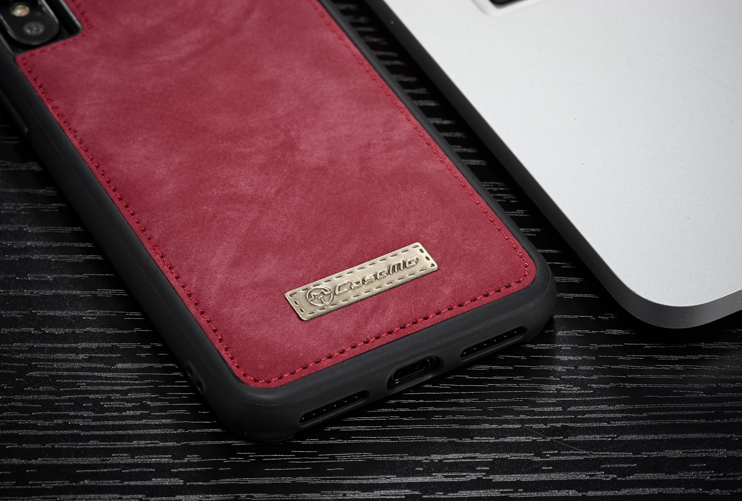 Caseme Vintage en Cuir PU Détachable Détachable 2-en-1 du Portefeuille de Portefeuille de Portefeuille Mobile Pour Iphone xs 5,8 Pouces - Brun