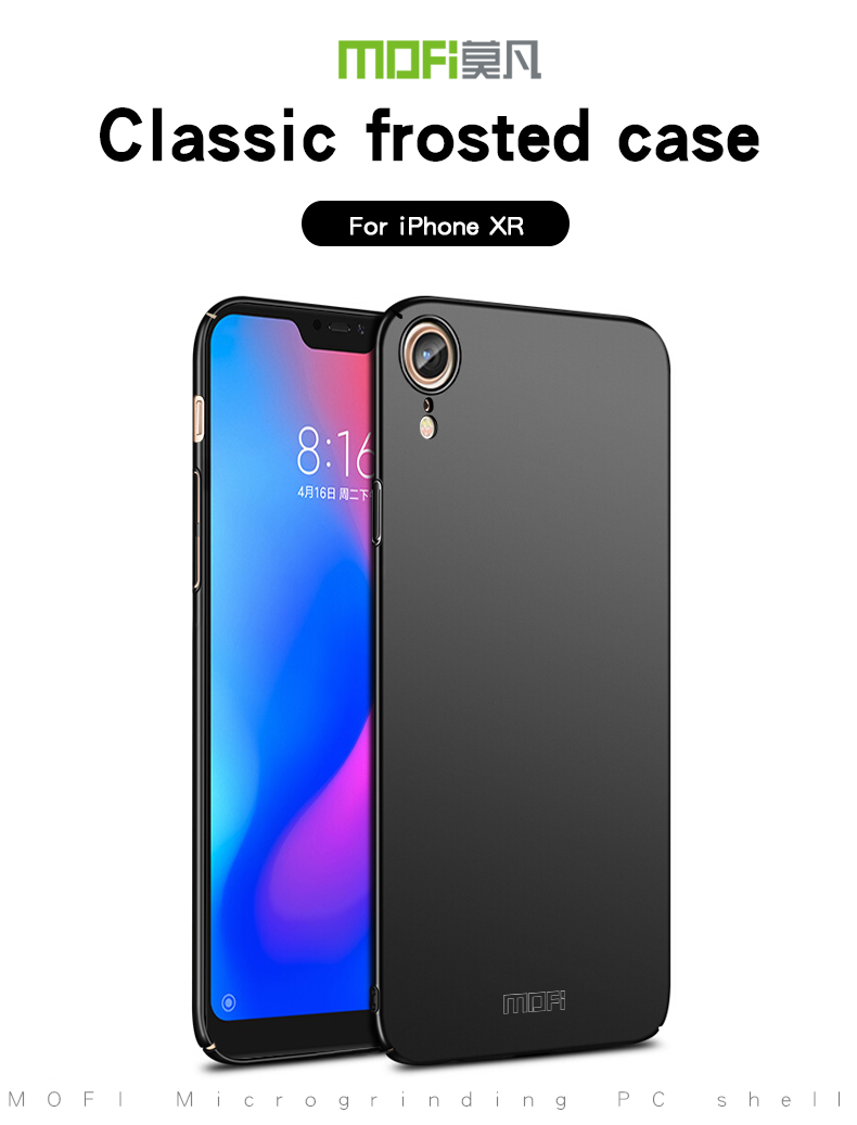 MOFI Shield Scheggio Frostrato Custodia Mobile in Plastica Ultra-sottile Per Iphone XR 6,1 Pollici - Nero