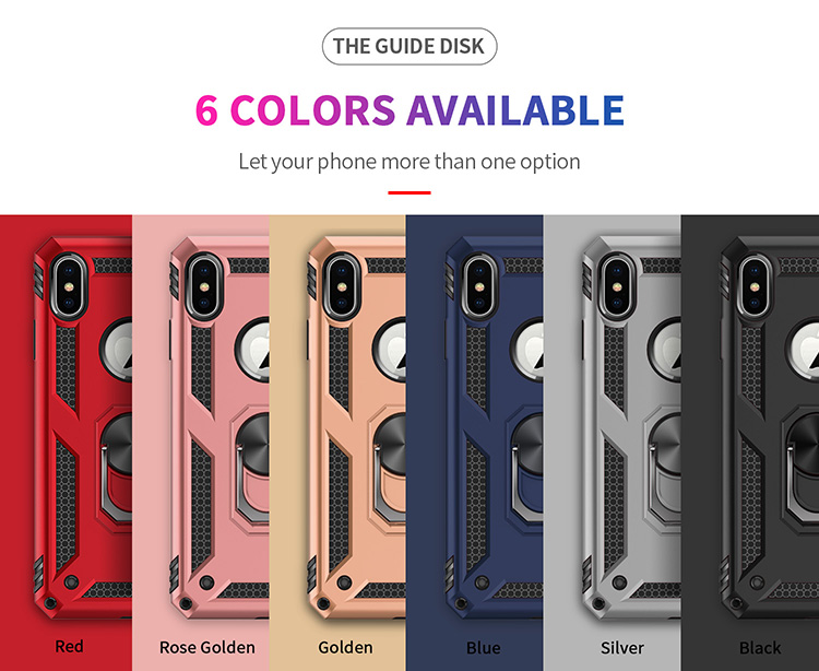 Armor PC TPU Hybrid Telep Cosque Con Kickstand Para Iphone XS Max 6.5 Pulgadas - Negro