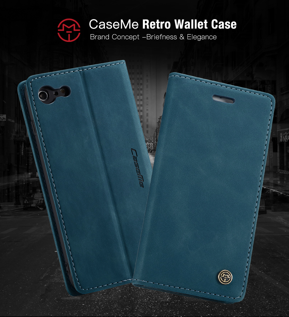 Serie Caseme 013 Custodia Per Portafogli in Pelle PU Assorbita Automatica Per Iphone 6s / 6 4,7 Pollici - Caffè