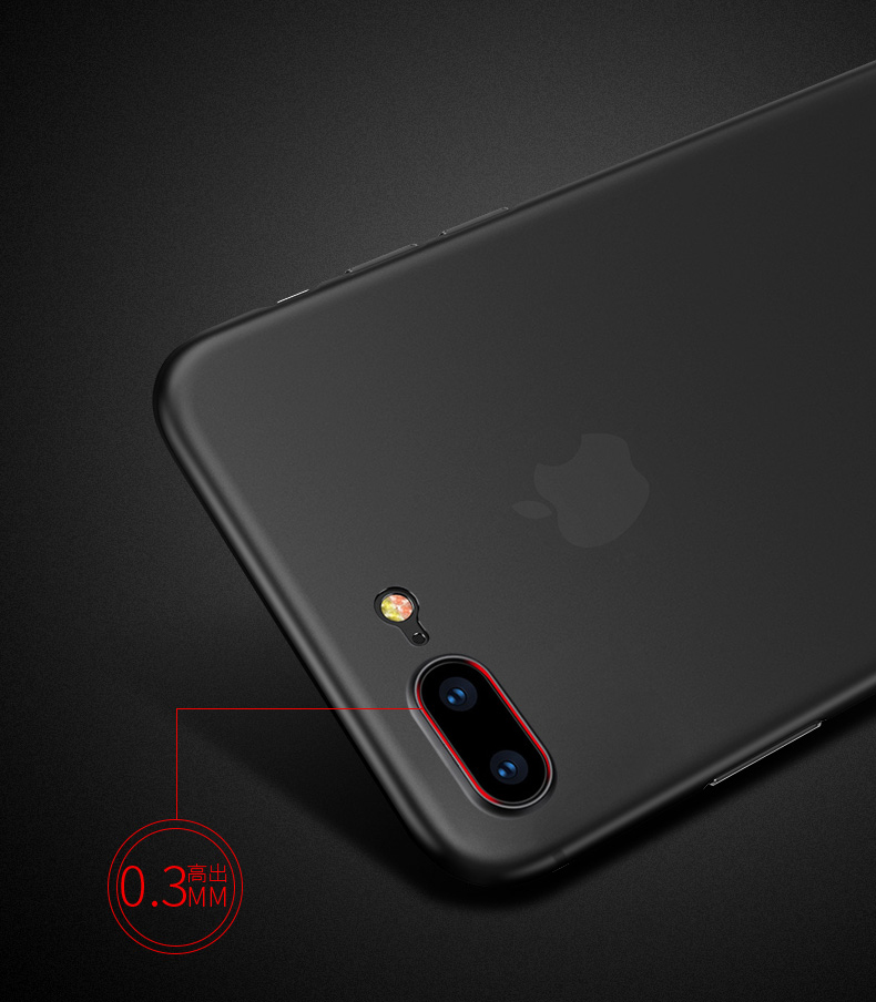 Étui de Dos pp Mate PP Ultra-mince de Niveau x Pour L'iphone 8 Plus / 7 Plus 5,5 Pouces - le Noir