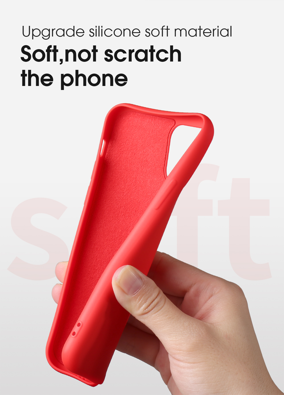 Shell di Copertura Anti-scratch di Copertura Anti-scratch di Cover Per Iphone 11 da 6,1 Pollici (2019) a Colori Liquido Anti-drop a Livello x (2019) - Rosa Chiaro