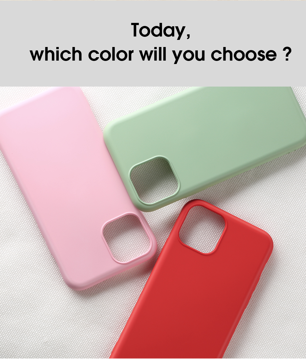 Anti-Drop Liquid Silicone Color Solid Color Anti-scratch Coberting de Cobertura de Telefone Para Iphone 11 6,1 Polegadas (2019) - Luz Rosa