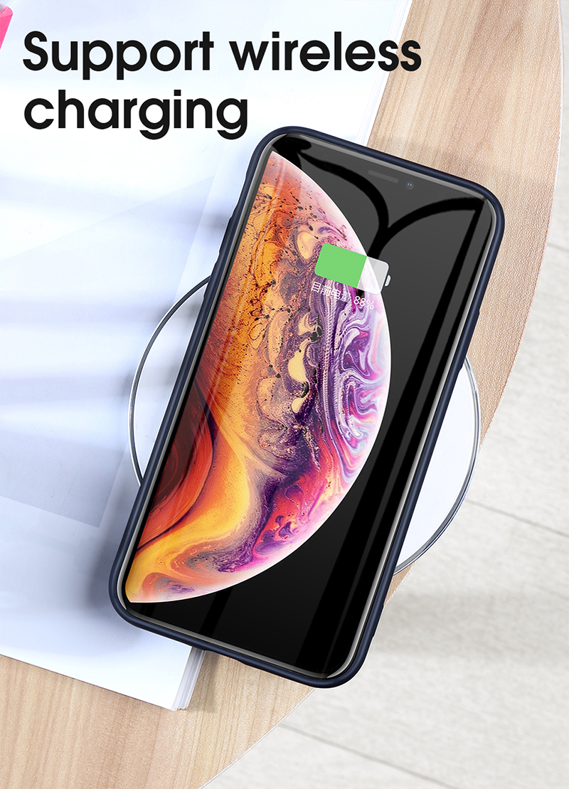 Anti-Drop Lique Lique Clife Clife Coliding Silicone Для IPhone 11 Pro Max 6,5-дюймовый (2019) - Темно-синий