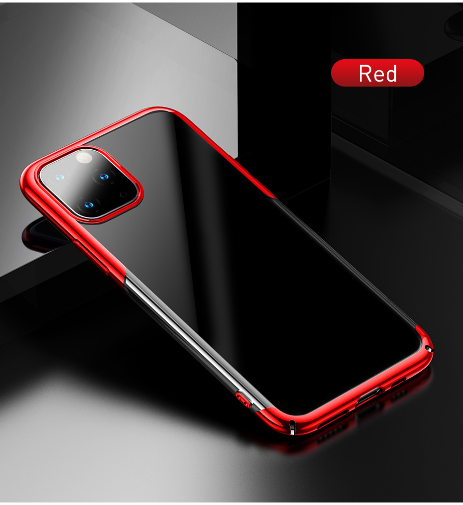 Baseus Glitter Series Plating Plastic Case Para Iphone 11 Pro 5,8 Polegadas (2019) - Vermelho