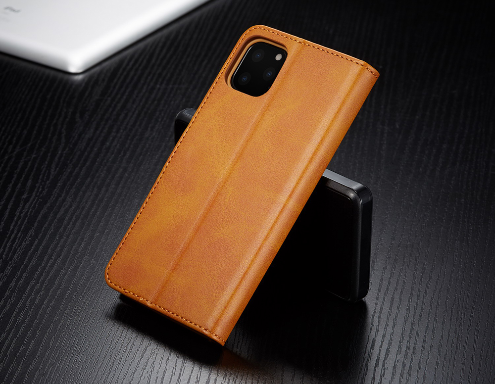 Lc. Case de Billetera Protectora de Cuero Imeeke pu Para Iphone 11 Pro 5.8 Pulgadas (2019) - Marrón