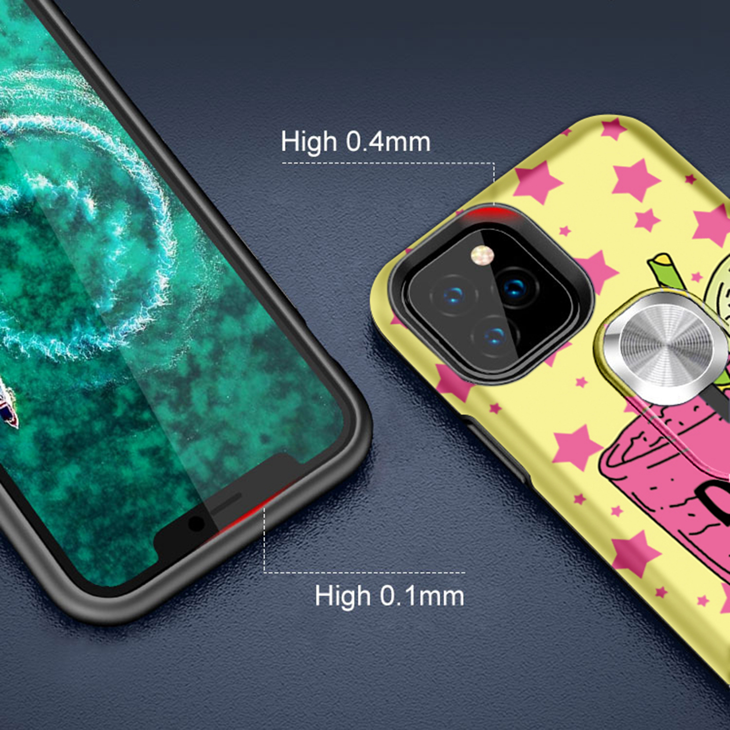 Изменяющий Цвет Чехол Для Телефона С Цветочным Узором Для IPhone (2019) 6,1-дюймовый - Напиток-8